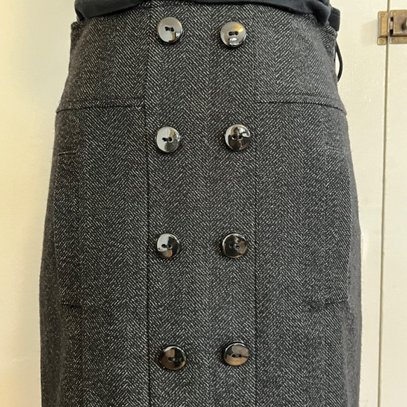 Zara Basic Wool Blend Lined Black Skirt - Picture 2 of 6